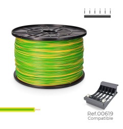 Cablecillo h07v-k 2,50 mm² bicolor, 800 m. (bobina grande)