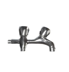 Grifo de lavadora doble v/metal cr 1/2" (envasado)