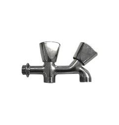 Grifo de lavadora doble rosca v/metal cr 1/2"