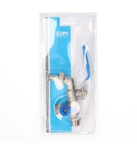 Grifo de esfera doble salida con codo 1/2" x 3/4" x 3/4"