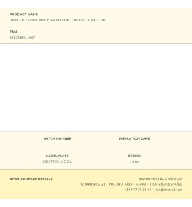 Grifo de esfera doble salida con codo 1/2" x 3/4" x 3/4"