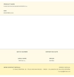 Flexo de ducha blanco/cromo 2 m
