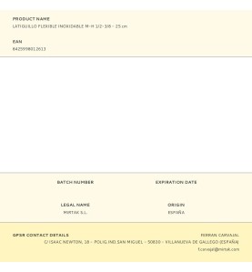 Latiguillo flexible inoxidable m-h 1/2-3/8 - 25 cm