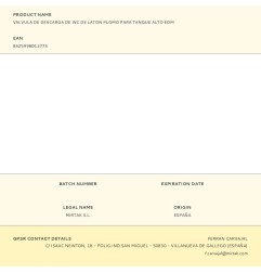 Valvula de descarga de wc de laton plomo para tanque alto edm