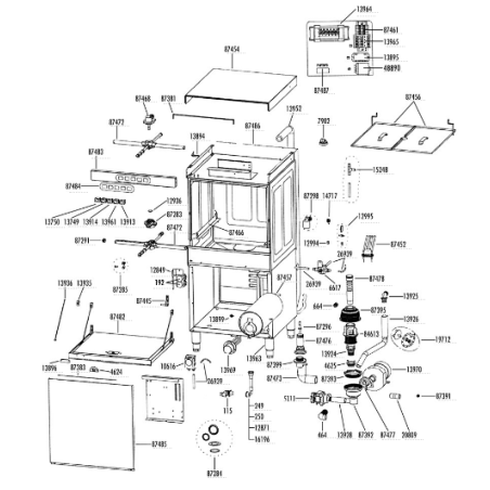Tapa frontal inferior sl-800/sl-800b sammic