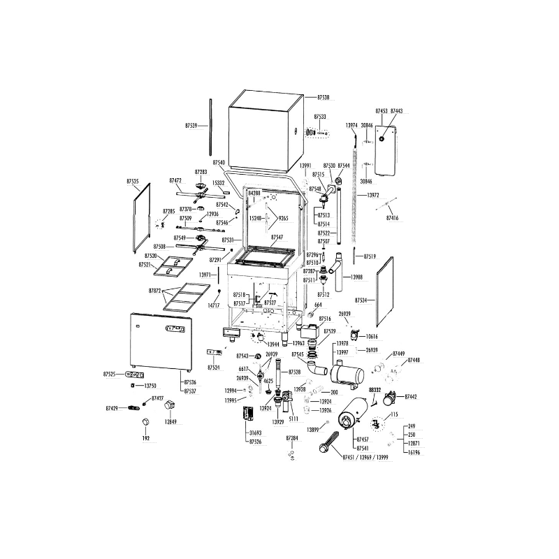 Tapa lateral derecho carroceria sl sammic