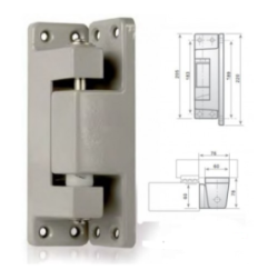 Bisagra vertical c/rampa epoxi gris i-215 (d)