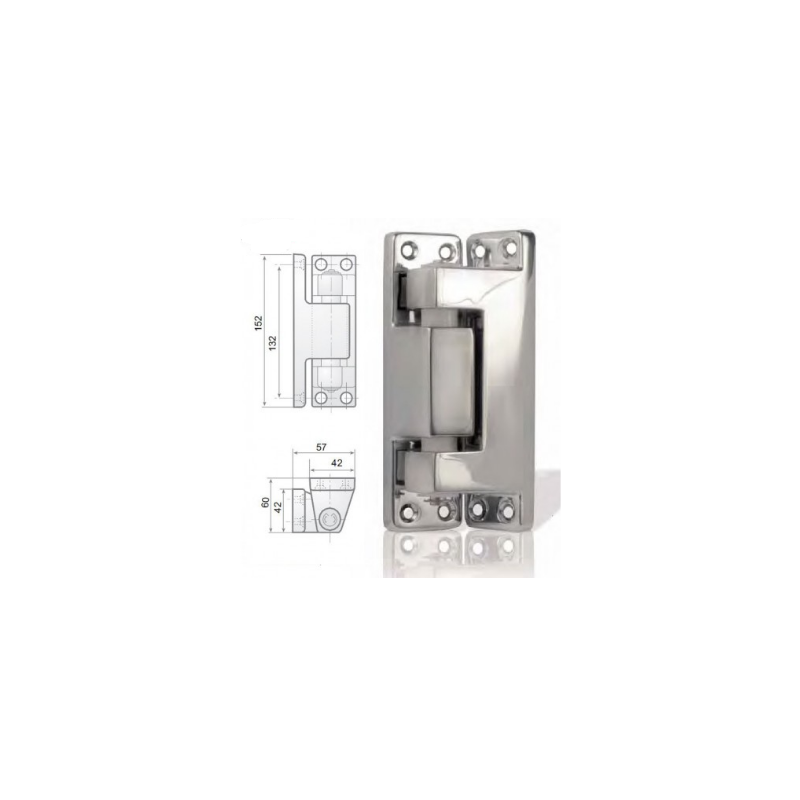 Bisagra vertical epoxy gris 152mm g-207-p
