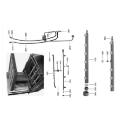 Tubo distribuidor aclarado l 778mm jemi
