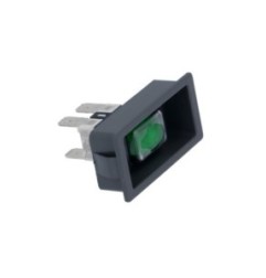 Interruptor verde 12x36mm 230v 0-1 jolly