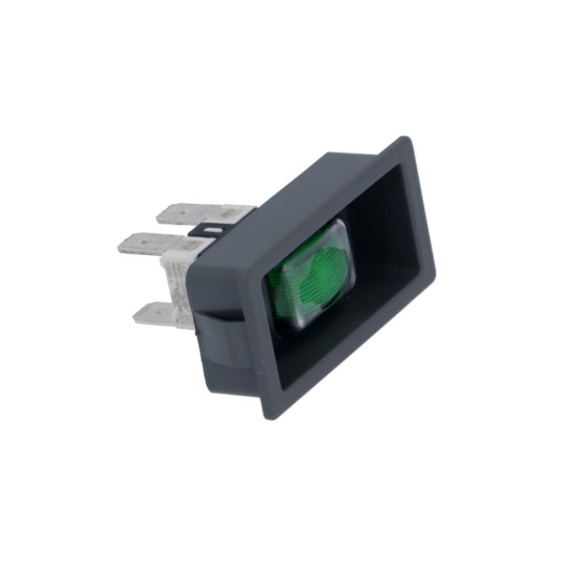 Interruptor verde 12x36mm 230v 0-1 jolly Interruptor verde 12x36mm 230v 0-1 jolly