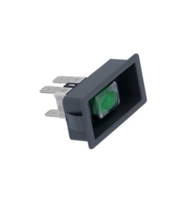 Interruptor verde 12x36mm 230v 0-1 jolly