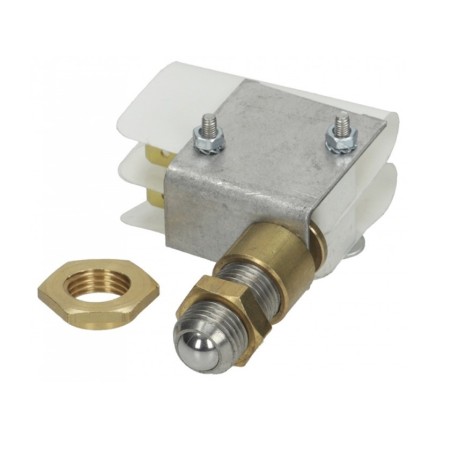 Microinterruptor con varilla 230V 12A 1CO rosca M12 empalme conector Faston 6,3mm