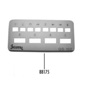 Pegatina panel mandos gs-102 hidraulico jemi
