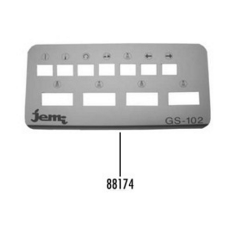 Pegatina panel mandos gs-102 manual jemi