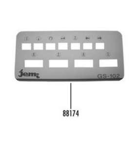 Pegatina panel mandos gs-102 manual jemi