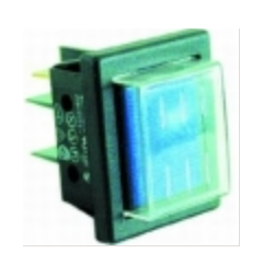 Piloto azul 30x22mm 230v con funda aristarco