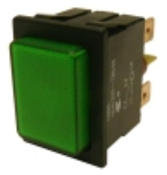 Pulsador verde 30x22mm 230v ciclo sammic