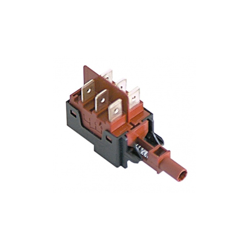 Pulsador conmutado 230v bipolar Ø6mm elettrobar