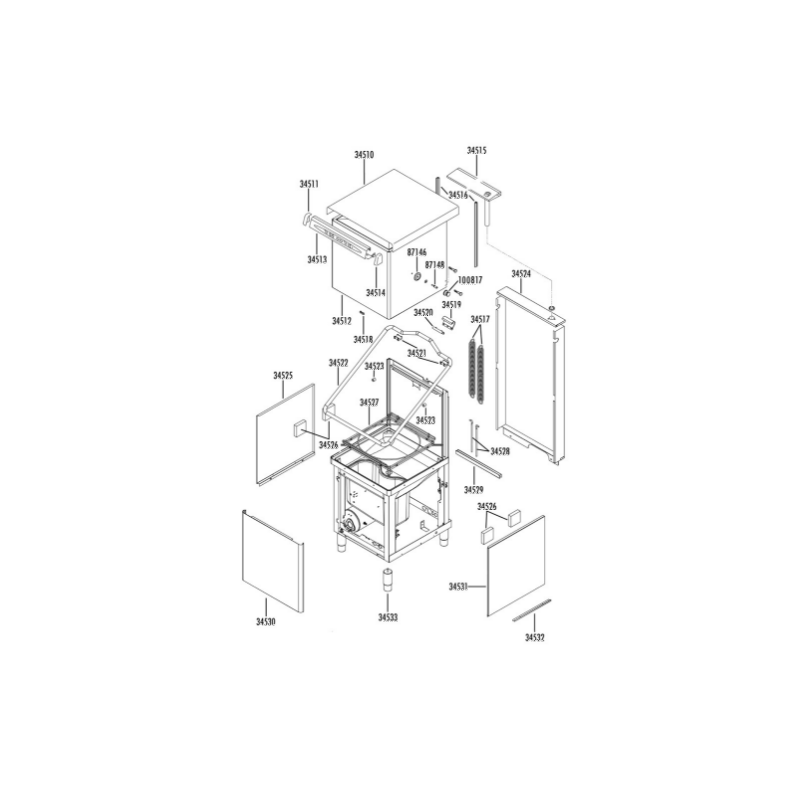 Soporte panel trasero carroceria river 80 elettrobar