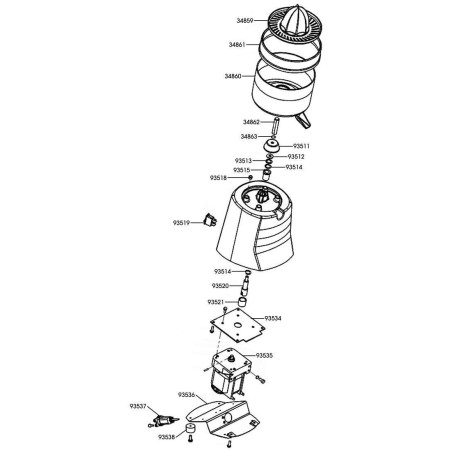 Eje motor exprimidor nD71 santos