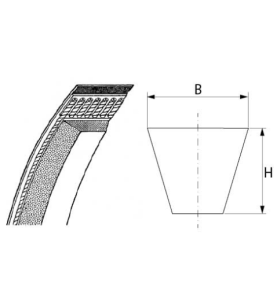 Correa trapezoidal 13x457 mm a18 Berkel