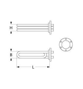 Resistencia calderÍn 2800w 230v l 425mm fi-30 fagor