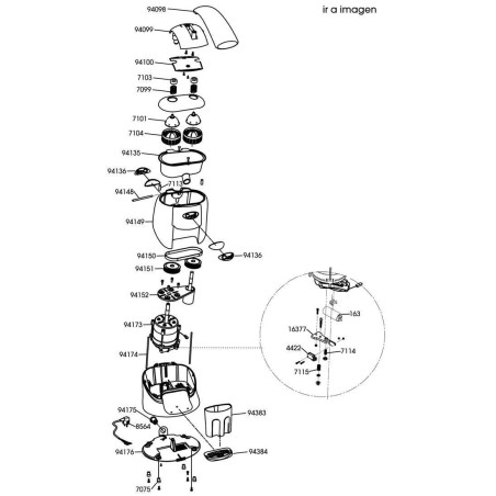 Tapa inferior soporte palanca acid 2 cunill