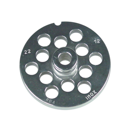 Placa picadora carne nD22 diametro 12mm