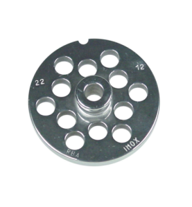 Placa picadora carne nº22 diametro 12mm