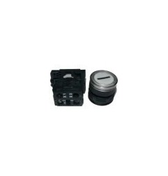 Pulsador blanco Ø22mm 230v marcha