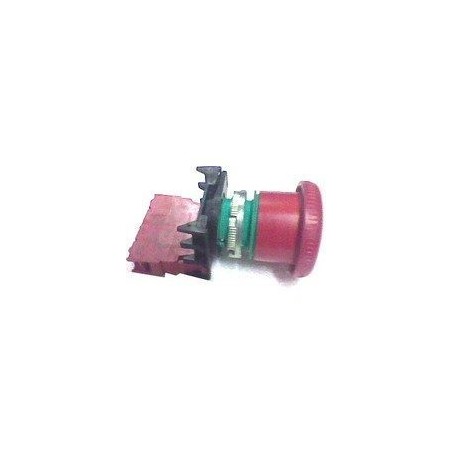 Pulsador rojo con bloqueo Ø22mm 1 contacto