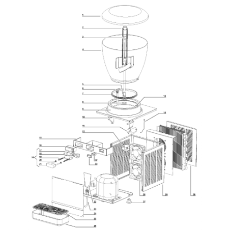 Polea motor fabricador hielo flonasa