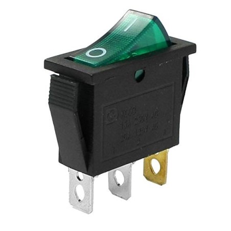 Interruptor verde unipolar 230v 16a 30x11mm lucca ( 2 unidades)