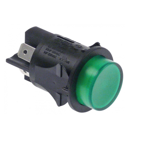 Interruptor Verde Ø25mm 16A 230V Bipolar | Varios