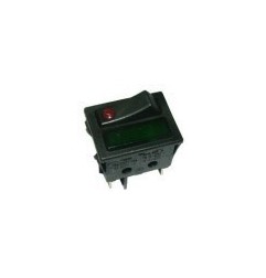 Interruptor rojo + piloto verde 30x22mm 230v