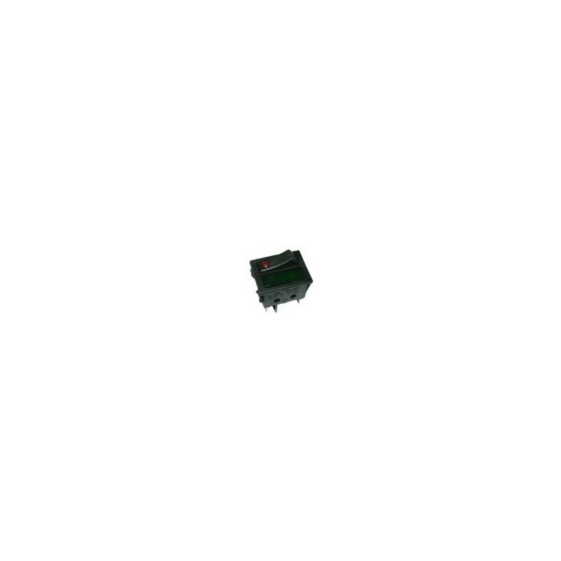 Interruptor rojo + piloto verde 30x22mm 230v