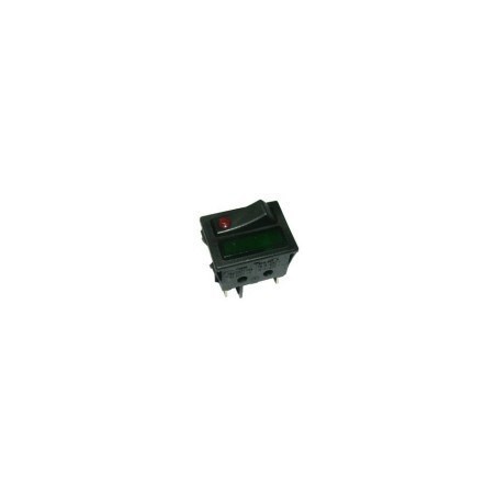 Interruptor rojo + piloto verde 30x22mm 230v