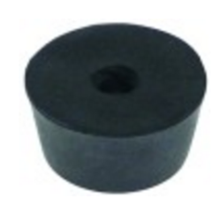 Pie de aparato 29mm h 16mm goma taladro  6mm ue 1 pzs horeca