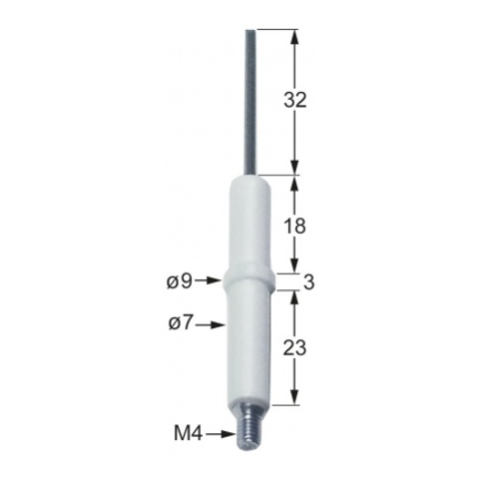 Bujia encendido redonda Ø7x44mm