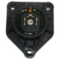 Tapa volutron 3 conexiones negro plastico
