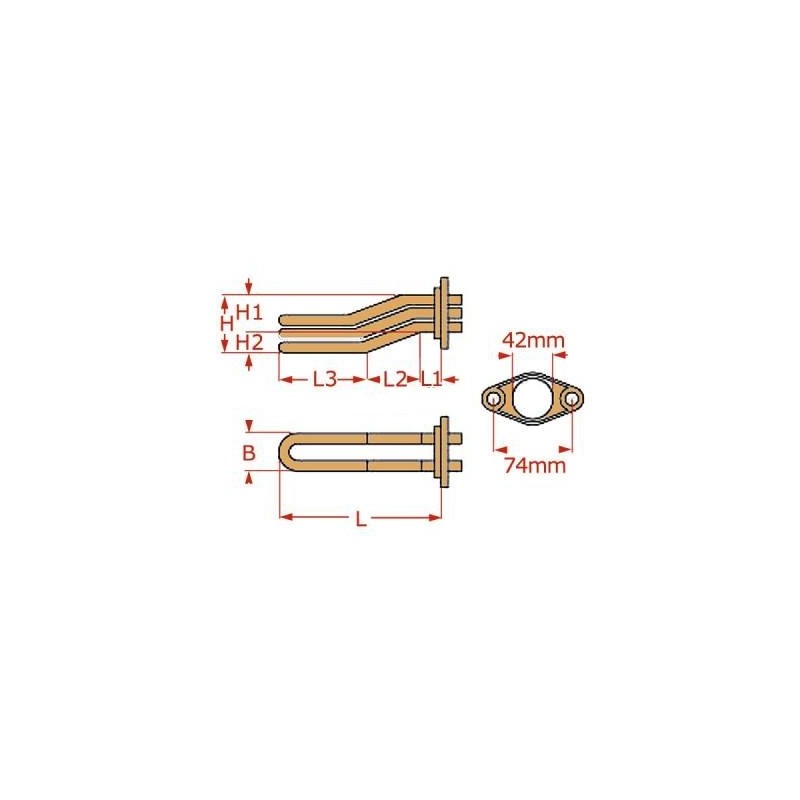 Resistencia 2 grupos 3500w 230v tetide