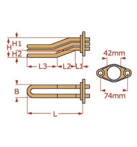 Resistencia 2 grupos 3500w 230v tetide