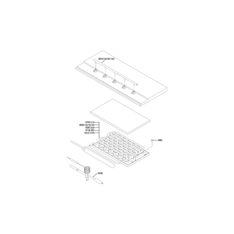 Evaporador fabricador hielo pulsar 65 itv