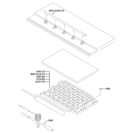 Evaporador fabricador hielo pulsar 15 itv