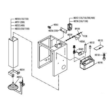 Soporte tubo caida hielo ice queen itv