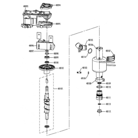 Soporte superior motor reductor ice queen 45 itv
