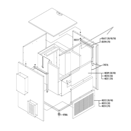 Puerta fabricador hielo star 50 itv