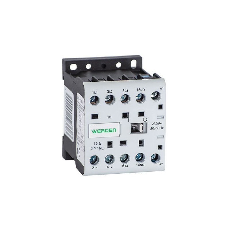 Contactor 230v 20a 3no/1no ac3 400v 3kw 9a (varios)