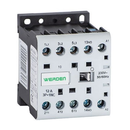 Contactor 230v 20a 3no/1no ac3 400v 3kw 9a (varios)